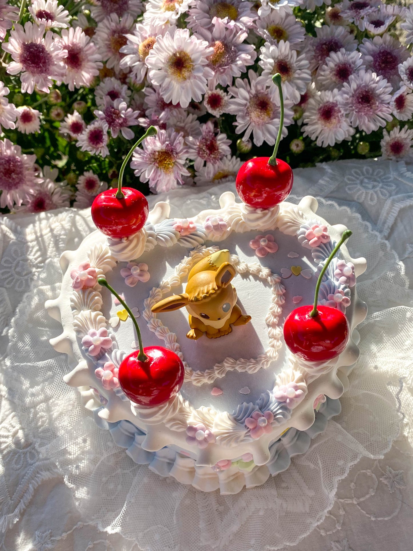 Eevee in the Flower Field - Pokemon