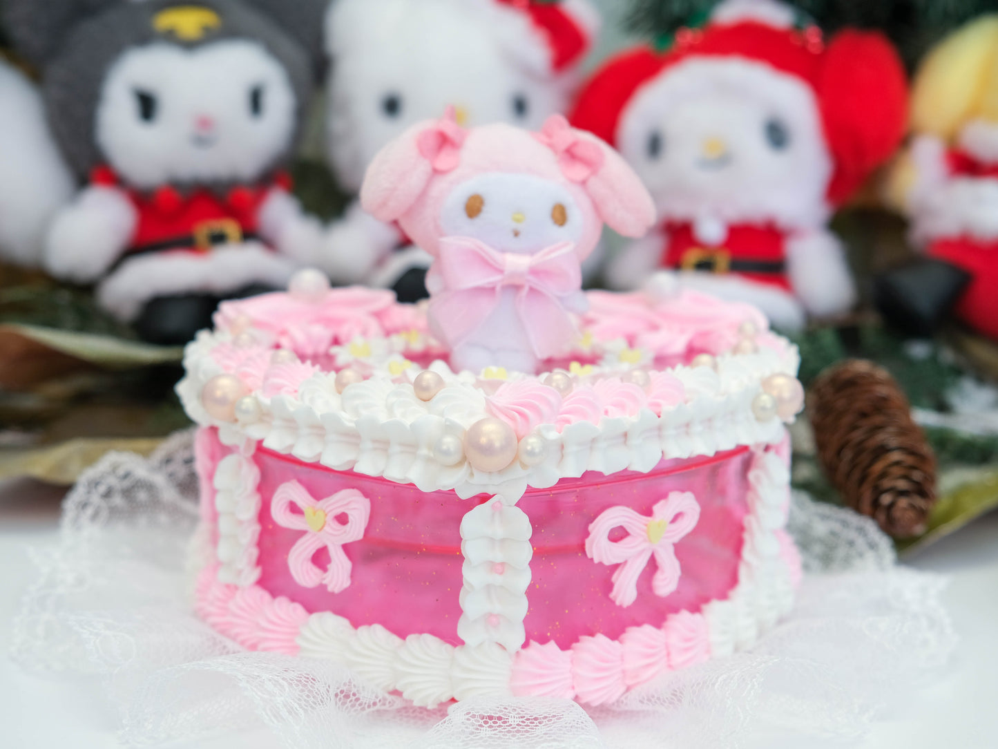 JELLY CAKE - My Melody Pink Champagne - Plushie
