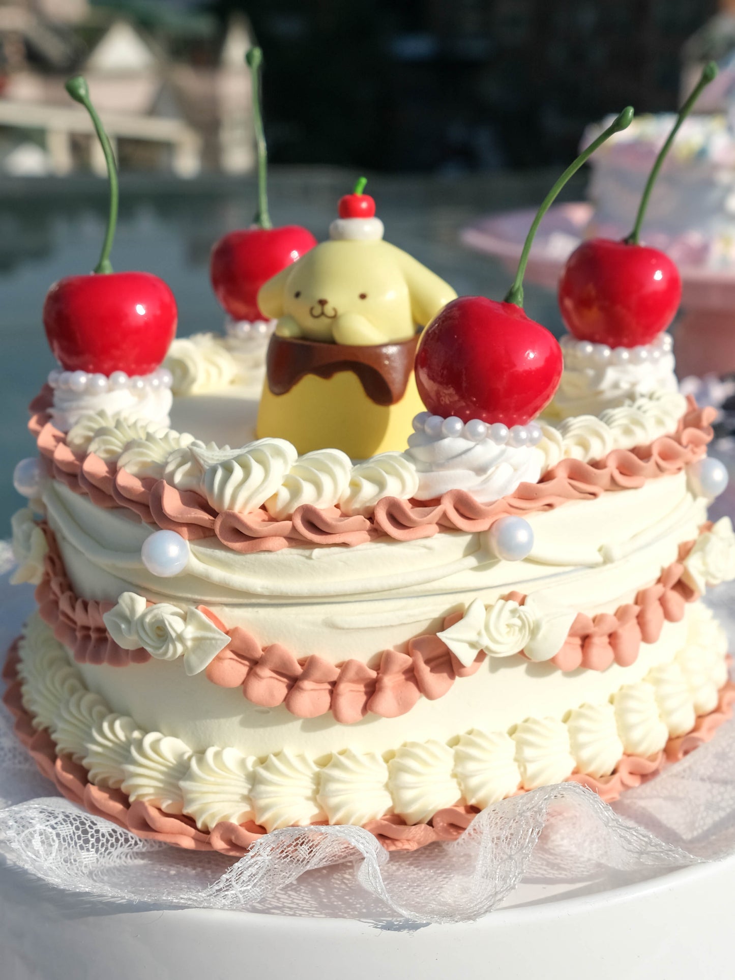 Pompompurin Chocolate Cherry Pudding