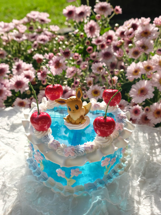 JELLY CAKE- Eevee in the Flower Field - Pokemon