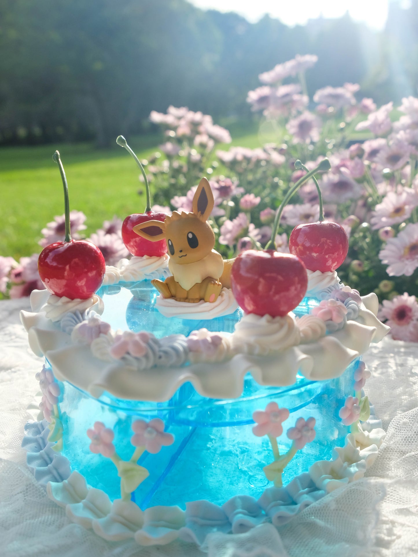 JELLY CAKE- Eevee in the Flower Field - Pokemon