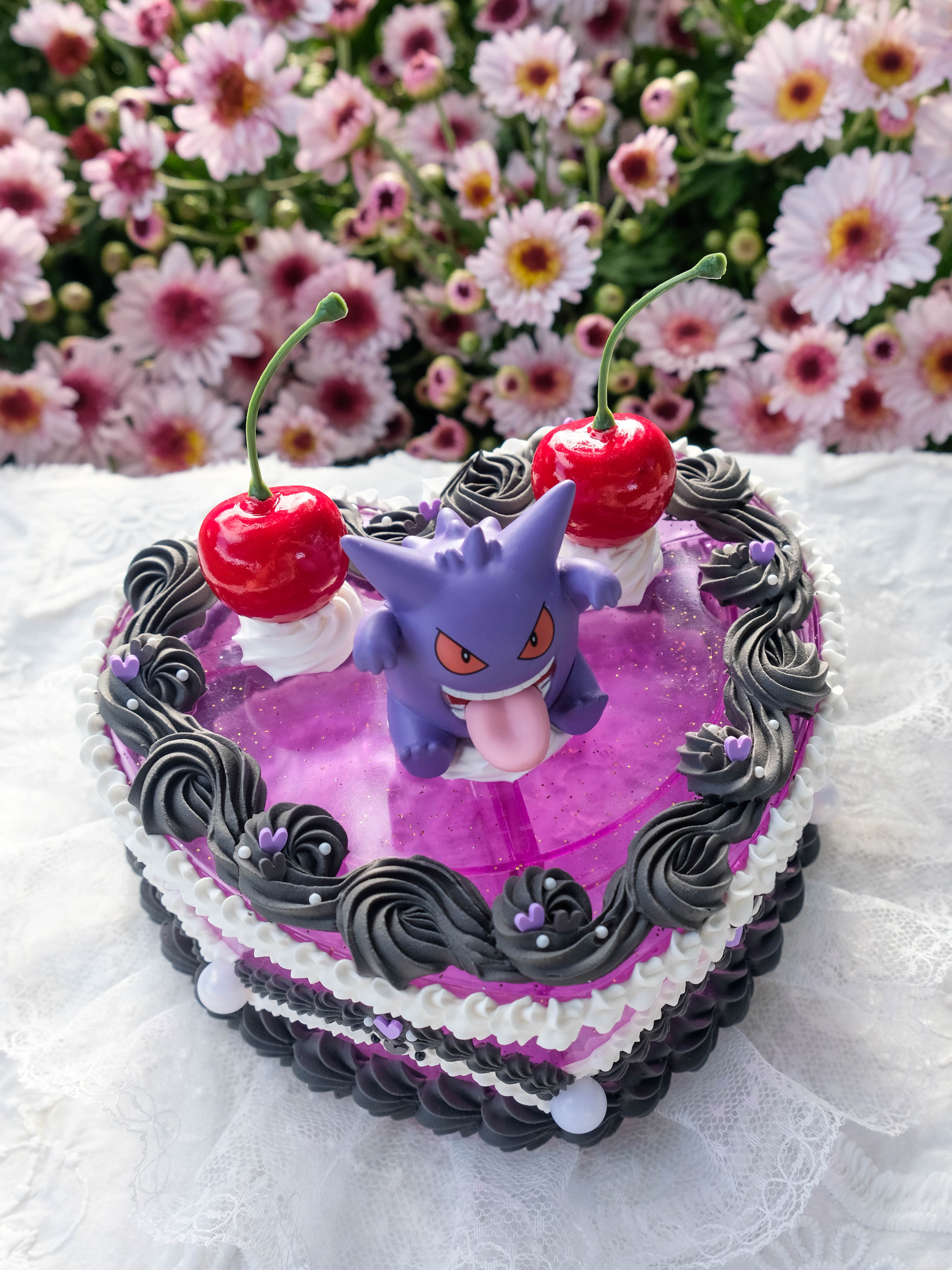 Pokémon theme cake 🌈 Size: 7 inch Flavor: vanilla, coconut, strawberry  Frosting: Buttercream To order Send us a Dm, click the li... | Instagram